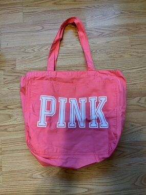 PINK Victoria's Secret Hot Pink Logo Tote